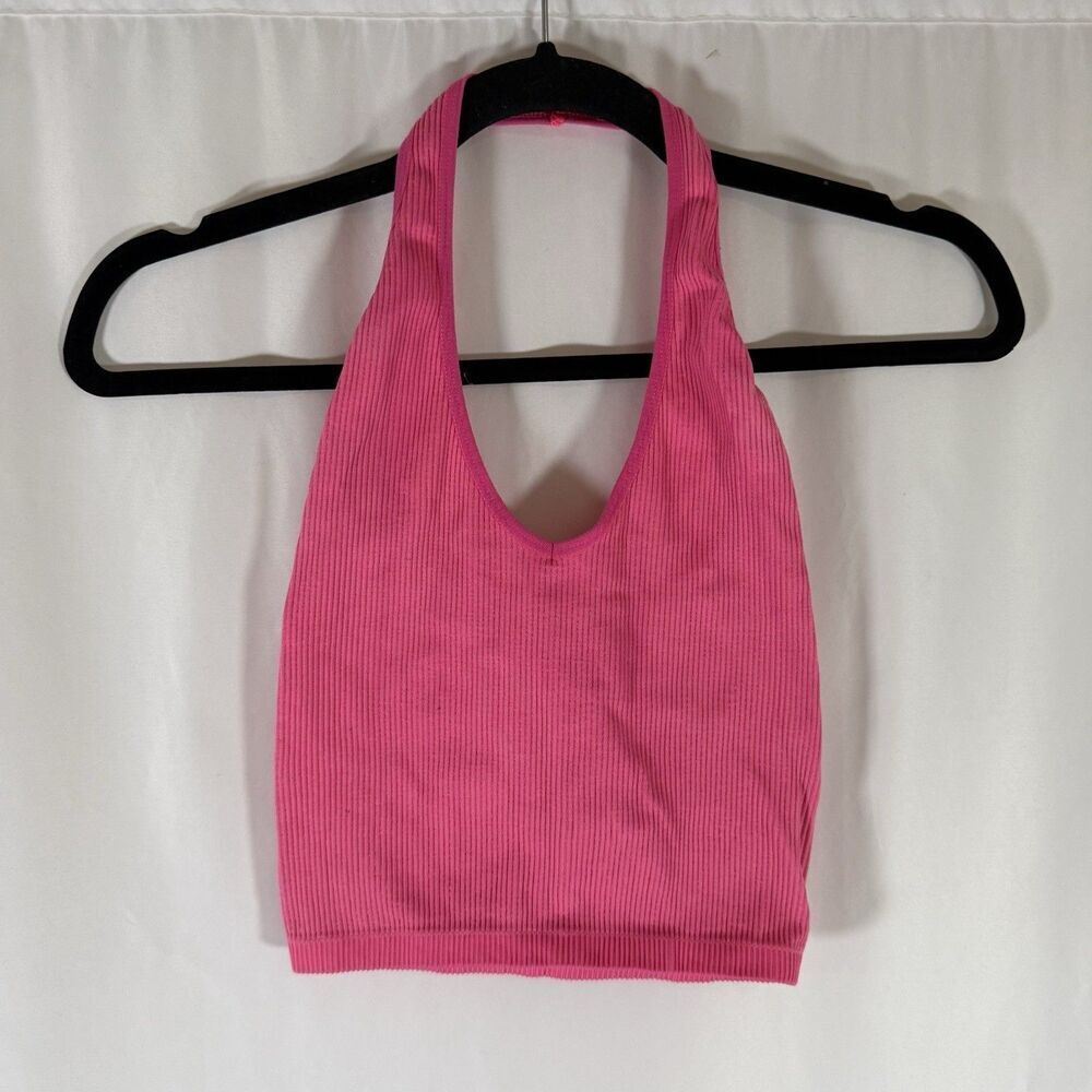 Out From Under Tank Top Women's Small Pink Ribbed Sleeveless Stretch